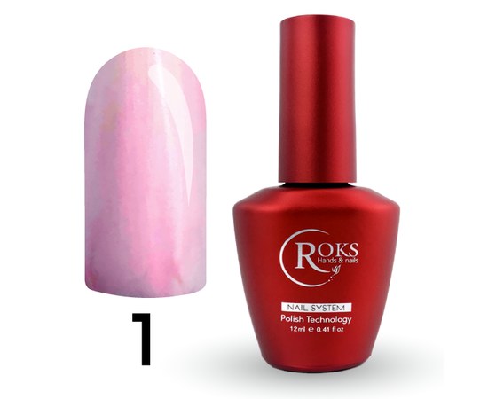 Изображение  Top for gel polish pearlescent Roks Top Pearl No.01 Pink Pearl, 12 ml, Volume (ml, g): 12, Color No.: 1