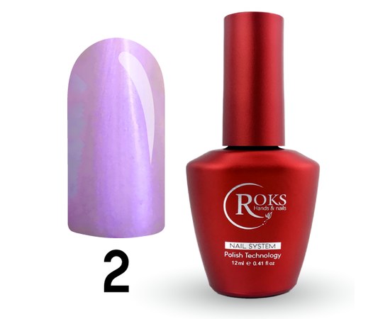 Изображение  Top for gel polish pearlescent Roks Top Pearl No.02 Purple Pearl, 12 ml, Volume (ml, g): 12, Color No.: 2