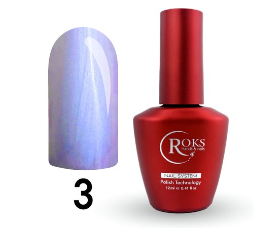 Изображение  Top for gel polish pearlescent Roks Top Pearl No.03 Blue Pearl, 12 ml, Volume (ml, g): 12, Color No.: 3