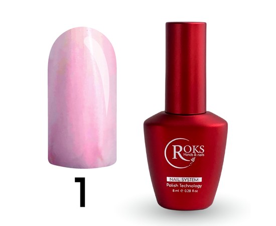 Изображение  Top for gel polish pearlescent Roks Top Pearl No.01 Pink Pearl, 8 ml, Volume (ml, g): 8, Color No.: 1