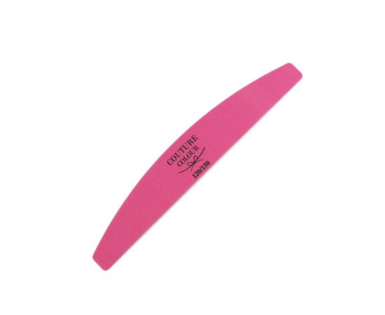 Изображение  Semi-circle nail file Couture Colour zebra white/pink, 120/150 grit