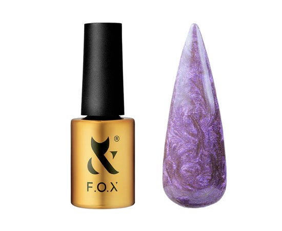 Изображение  Gel polish for nails with pearl effect F.O.X Aurora No.002, 7 ml, Volume (ml, g): 7, Color No.: 2