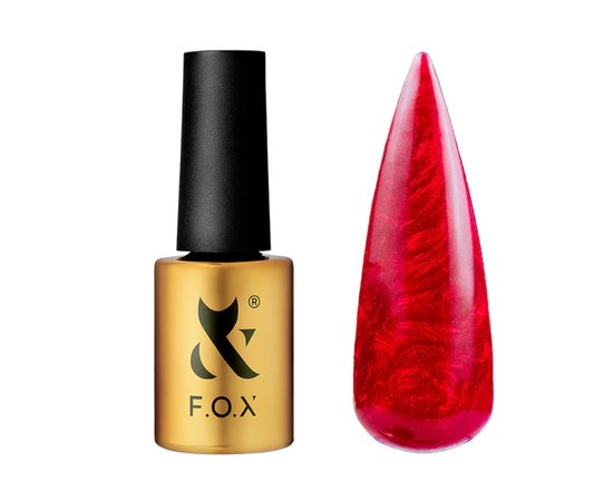 Изображение  Gel polish for nails with pearl effect F.O.X Aurora No.004, 7 ml, Volume (ml, g): 7, Color No.: 4