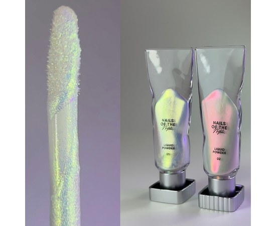 Зображення 4 Рідка втирка Nails of the Day Liquid powder 01 з переливом від зеленого до фіолетового, 5 г