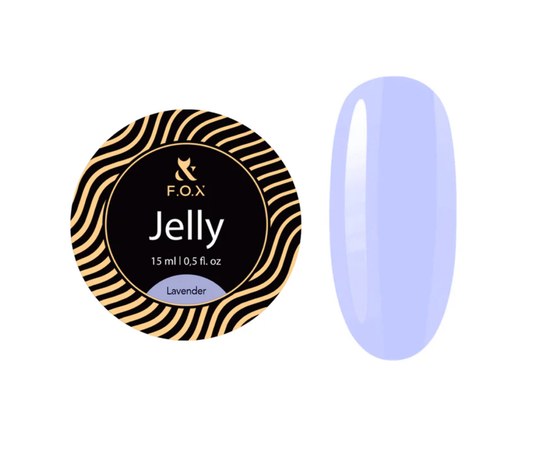 Зображення  Будівельний гель-желе F.O.X Builder Gel Jelly Cover Lavander, 15 мл, Об'єм (мл, г): 15, Цвет №: Lavander