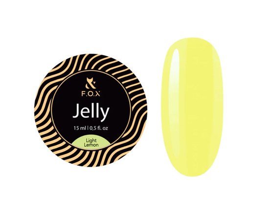 Изображение  Строительный гель-желе F.O.X Builder Gel Jelly Cover Light Lemon, 15 мл, Объем (мл, г): 15, Цвет №: Light Lemon