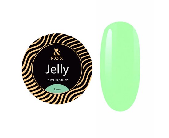 Зображення  Будівельний гель-желе F.O.X Builder Gel Jelly Cover Lime, 15 мл, Об'єм (мл, г): 15, Цвет №: Lime