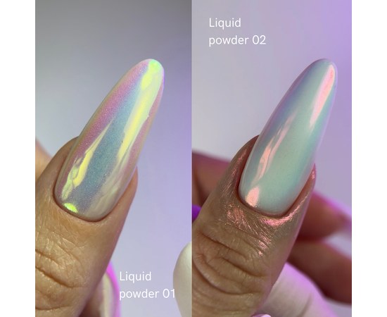 Изображение 3 Nails of the Day Liquid powder 02 with a shimmer from green to red-pink, 5 g