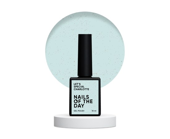 Изображение  Nails of the Day Let's special Bridgerton Charlotte – mint-blue with gold leaf gel polish, 10 ml, Volume (ml, g): 10, Color No.: Charlotte