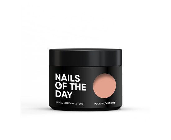 Изображение  Nails of the Day Polygel nude 06 – Полигель теплый нюд, 30 г, Объем (мл, г): 30, Цвет №: 06