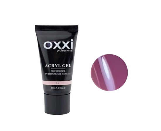 Зображення  Акрил-гель Oxxi Professional Asryl Gel №025, 30 мл, Об'єм (мл, г): 30, Цвет №: 025