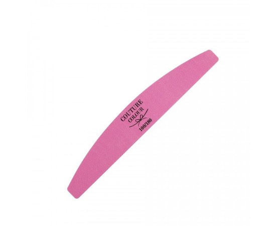 Изображение  Semi-circle nail file Couture Colour zebra white/pink, 100/180 grit