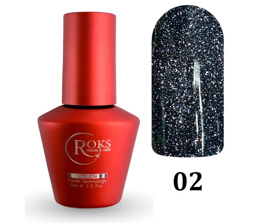 Изображение  Roks Gel Polish Color Night Stars No.02, 6 ml, Volume (ml, g): 6, Color No.: 2