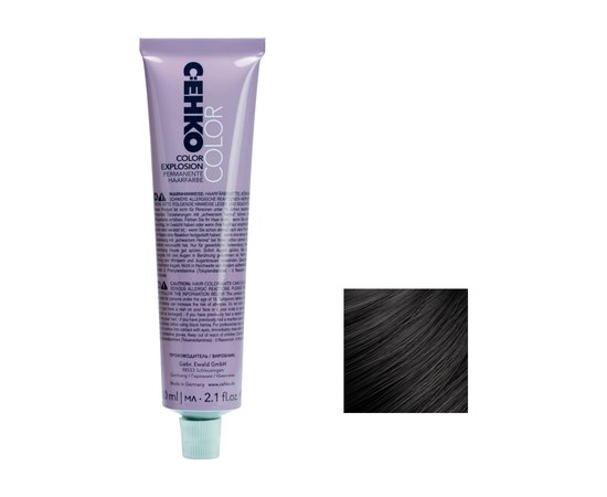 Изображение  Permanent cream hair dye C:EHKO Color Explosion 4/72 medium chestnut brown-ash, 60 ml, Volume (ml, g): 60, Color No.: 4/72 средний каштан коричнево-пепельный