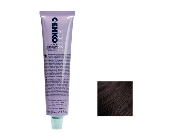 Изображение  Permanent cream hair dye C:EHKO Color Explosion 4/73 medium chestnut brown-golden, 60 ml, Volume (ml, g): 60, Color No.: 4/73 средний каштан коричнево-золотистый