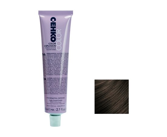 Изображение  Permanent cream hair dye C:EHKO Color Explosion 6/72 dark blonde brown-ash, 60 ml, Volume (ml, g): 60, Color No.: 6/72 темный блондин коричнево-пепельный