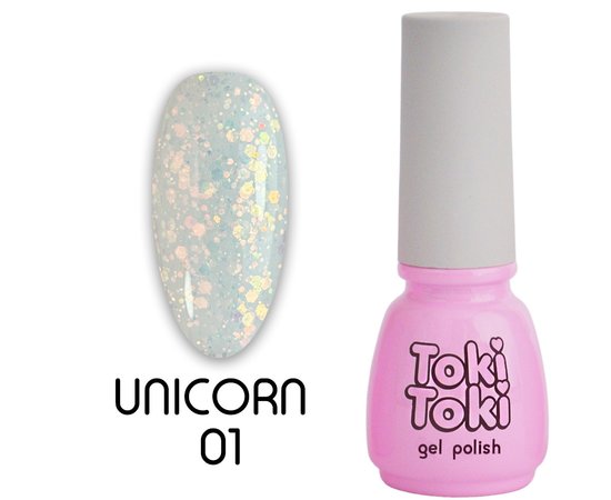 Изображение  Гель-лак Toki-Toki Unicorn UN01, 5 мл, Объем (мл, г): 5, Цвет №: 01