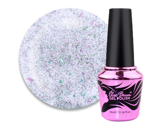 Изображение  Elise Braun Moulin Rouge Top with silver shimmer and multi-colored mica, 10 ml, Volume (ml, g): 10