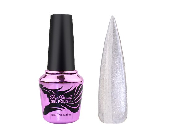 Изображение  Nail Gel Polish Elise Braun Korean Cat No.01 Silver, 10 ml, Volume (ml, g): 10, Color No.: 1