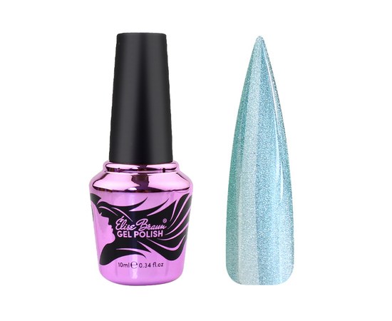 Изображение  Nail Gel Polish Elise Braun Korean Cat No.05 Light Turquoise-Green, 10 ml, Volume (ml, g): 10, Color No.: 5