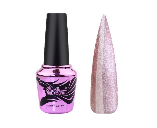 Изображение  Nail Gel Polish Elise Braun Korean Cat No.09 Pale Pink with mother-of-pearl, 10 ml, Volume (ml, g): 10, Color No.: 9