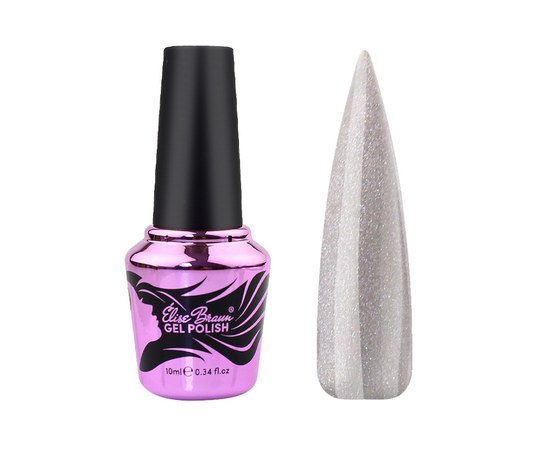 Изображение  Nail Gel Polish Elise Braun Diamond Cat No.01 Gray, 10 ml, Volume (ml, g): 10, Color No.: 1