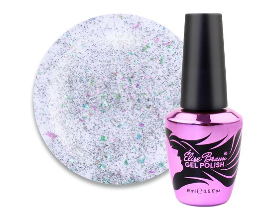 Изображение  Elise Braun Moulin Rouge Top with silver shimmer and multi-colored mica, 15 ml, Volume (ml, g): 15