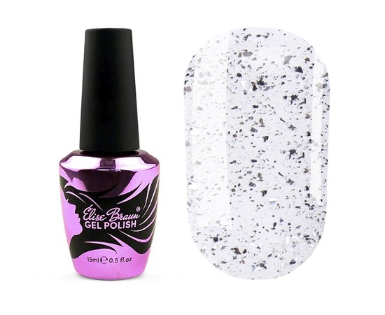 Изображение  Elise Braun Flakes Top No.01 with silver gold leaf, 15 ml, Volume (ml, g): 15, Color No.: 1