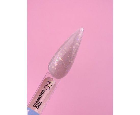 Изображение 2 Гель для наращивания ногтей с блестками LUNAMoon Diamond Gel №03, 15 мл, Объем (мл, г): 15, Вариант: 03