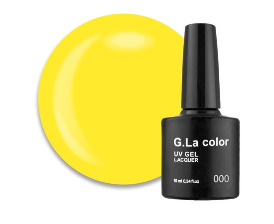 Изображение  G. La Color gel polish №204 bright saturated yellow, 10 ml, Volume (ml, g): 10, Color No.: 204