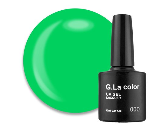 Зображення  Гель-лак G. La Color UV Gel Lacquer Luminous №226 салатовий неоновий, 10 мл, Об'єм (мл, г): 10, Цвет №: 226