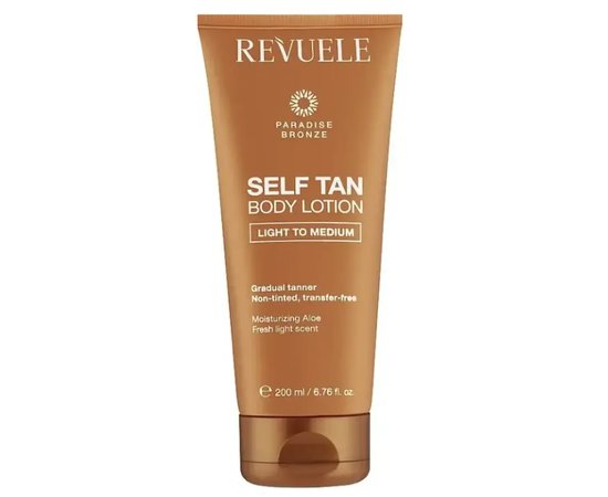 Изображение  Revuele Self Tan Body Lotion light medium tone, 200 ml