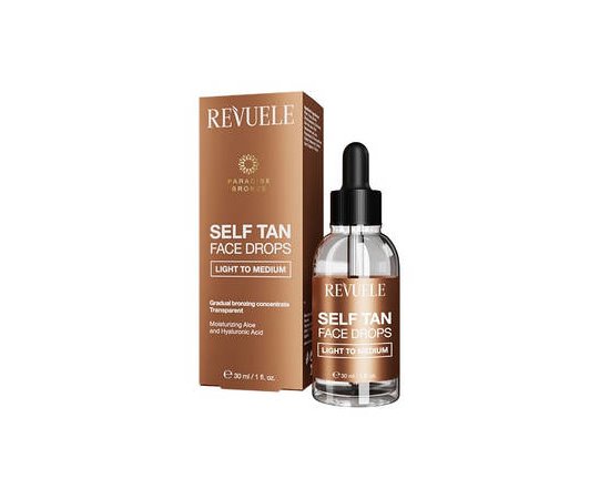 Изображение  Капли-автозагар для лица Revuele Self Tan Face Drops Средне-темный оттенок, 30 мл