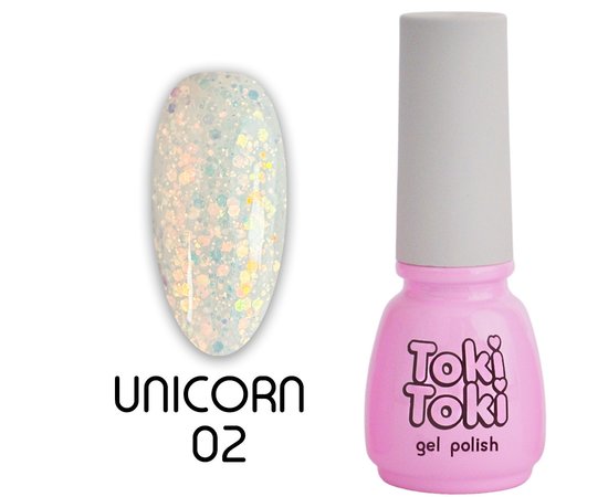 Изображение  Гель-лак Toki-Toki Unicorn UN02, 5 мл, Объем (мл, г): 5, Цвет №: 02