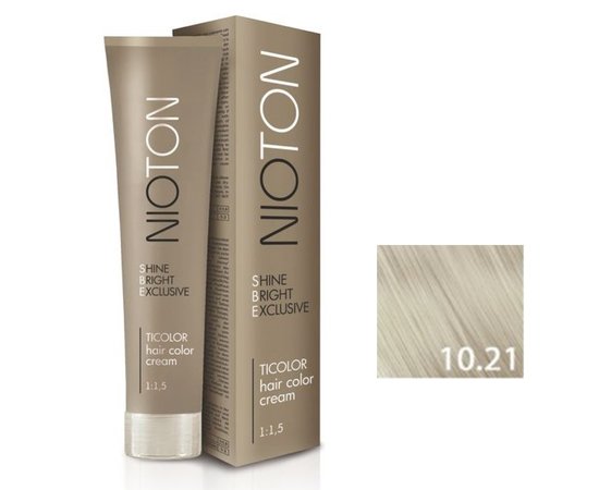 Зображення  Крем-фарба для волосся Ticolor Nioton Hair Color Cream 10.21, 100 мл, Об'єм (мл, г): 100, Цвет №: 10.21