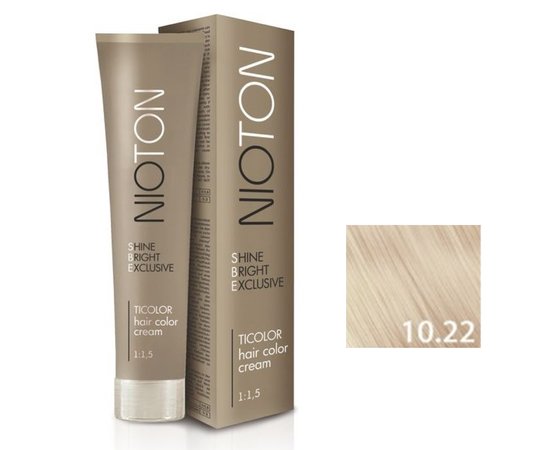 Изображение  Cream hair dye Ticolor Nioton Hair Color Cream 10.22, 100 ml, Volume (ml, g): 100, Color No.: 10.22