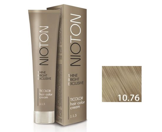 Изображение  Cream hair dye Ticolor Nioton Hair Color Cream 10.76, 100 ml, Volume (ml, g): 100, Color No.: 10.76