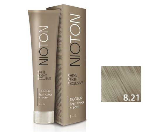 Изображение  Крем-краска для волос Ticolor Nioton Hair Color Cream 8.21, 100 мл, Объем (мл, г): 100, Цвет №: 8.21