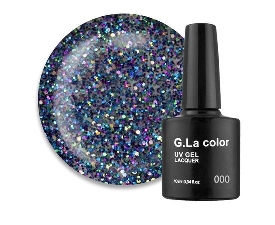 Изображение  G. La Color gel polish №242 Transparent with Green Shimmer, 10 ml, Volume (ml, g): 10, Color No.: 242