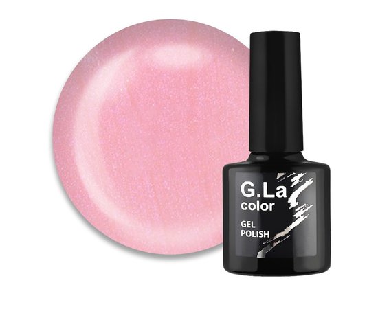 Изображение  G. La Color New gel polish No. 008 Pink Peach with Mother of Pearl, 10 ml, Volume (ml, g): 10, Color No.: 8