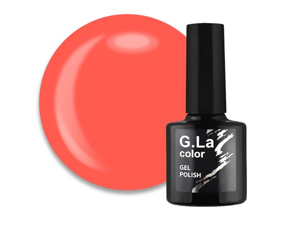 Изображение  Гель-лак G. La Color New №079 неоновый коралловый с флуоресцентным эффектом, 10 мл, Объем (мл, г): 10, Цвет №: 079