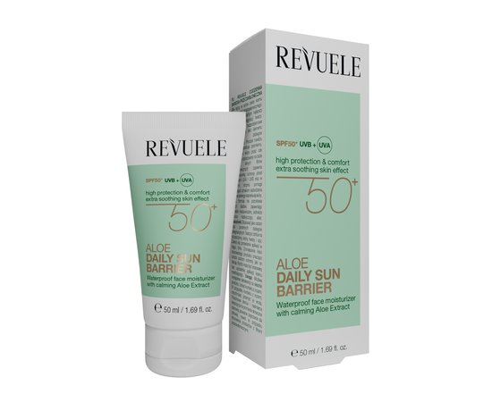 Зображення  Крем для обличчя з алое та SPF 50+ Revuele Aloe Daily Sun Barrier, 50 мл