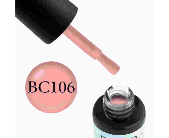 Изображение  Gel polish Boho Chic BC106 soft pink-salmon, 6 ml, Volume (ml, g): 6, Color No.: 106