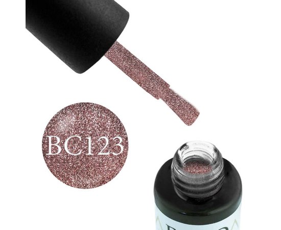 Изображение  Gel polish Boho Chic BC123 brown with iridescent glitter, 6 ml, Volume (ml, g): 6, Color No.: 123