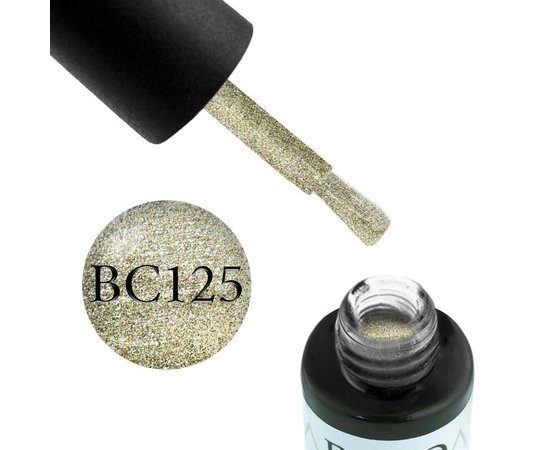 Изображение  Gel polish Boho Chic BC125 light green with iridescent glitter, 6 ml, Volume (ml, g): 6, Color No.: 125