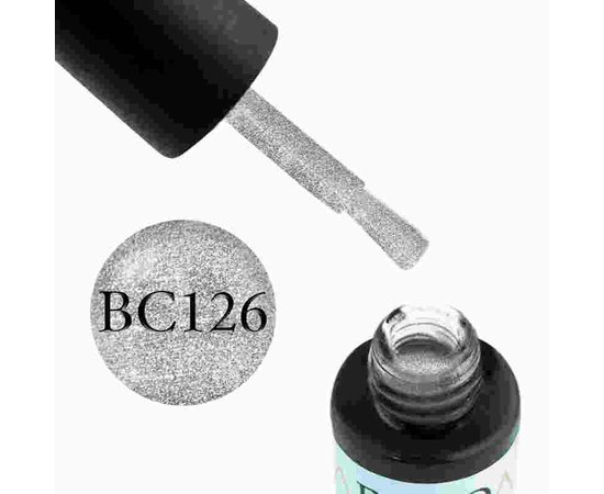 Изображение  Gel polish Boho Chic BC126 silver glitter, 6 ml, Volume (ml, g): 6, Color No.: 126