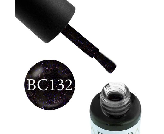 Изображение  Gel polish Boho Chic BC132 brown-black with colored glitter, 6 ml, Volume (ml, g): 6, Color No.: 132