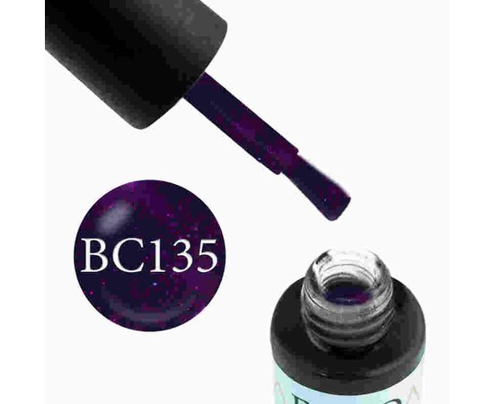 Изображение  Gel polish Boho Chic BC135 purple with pink glitter, 6 ml, Volume (ml, g): 6, Color No.: 135