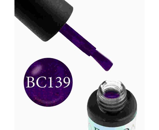 Изображение  Gel polish Boho Chic BC139 purple with pink glitter, 6 ml, Volume (ml, g): 6, Color No.: 139