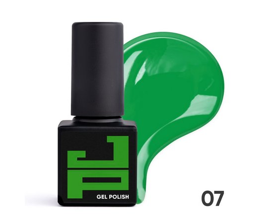 Изображение  Гель-лак Jerden Proff №007 Neon green неоновый зеленый, 5 мл, Объем (мл, г): 5, Цвет №: 007